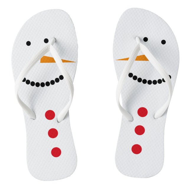 Minimalistischer Schneemann Flip Flops (Fußbett)