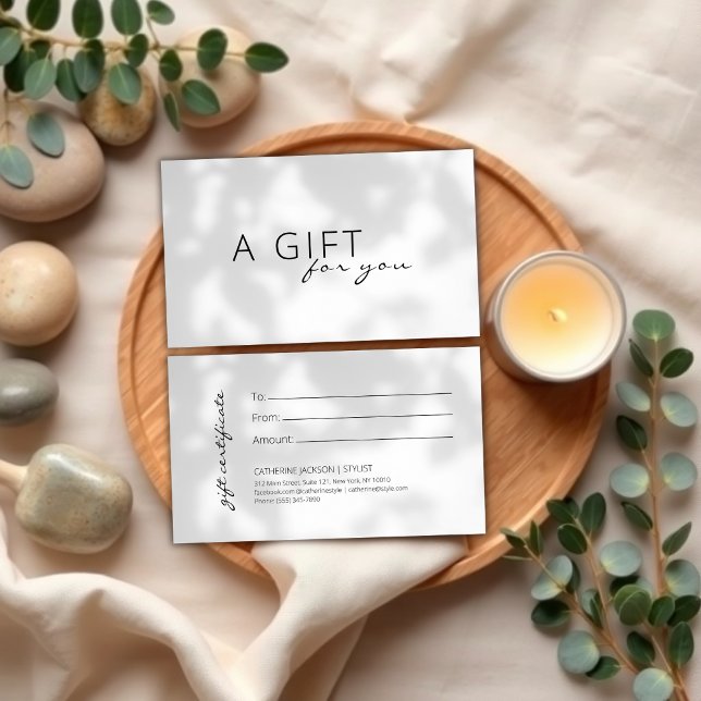 Minimalistischer Schönheitssalon Wellness-Center G (Minimalist Beauty Salon Spa Gift Certificate)
