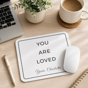 Minimalistischer Schreibtisch-Mauspad 'Du wirst ge Mousepad