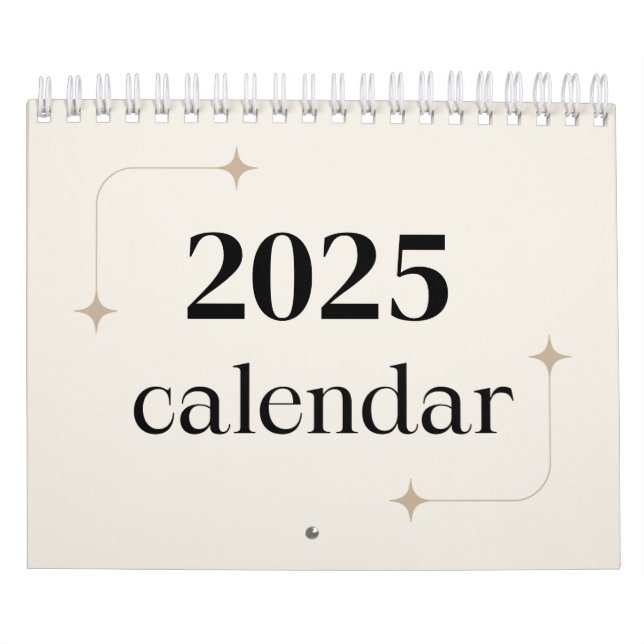 Minimalistischer Schreibtischplaner 2025 Kalender (Titelbild)