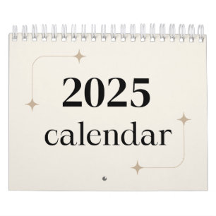 Minimalistischer Schreibtischplaner 2025 Kalender