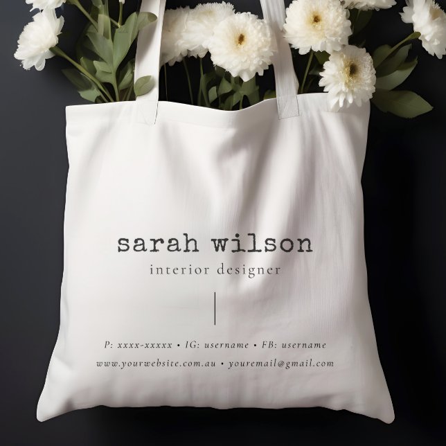 Minimalistischer Schriftart für Schreibmaschinenhe Tragetasche (Von Creator hochgeladen)