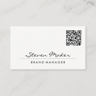 Minimalistischer Schriftart   QR-Code Visitenkarte