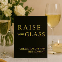 Minimalistischer Schwarz-Gold-Hochzeitsnadel-Bar