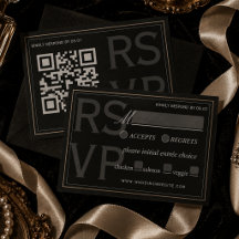 Minimalistischer Schwarz-Weiß-Formal-Hochzeits-QR-