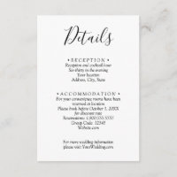 Minimalistischer Schwarz-Weiß-Hochzeitsdetails-QR-