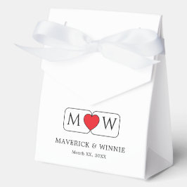 Minimalistischer Schwarz-Weiß-Zelt Geschenkschachtel