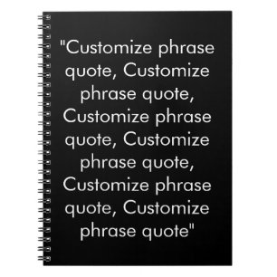 Minimalistischer Schwarz-weißer benutzerdefiniert Notizblock