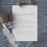 Minimalistischer Schwarz-weißer Empfang Hochzeit Begleitkarte<br><div class="desc">Minimalistischer Schwarz-weißer Empfang Hochzeitkarte</div>