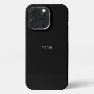 Minimalistischer Schwarz-weißer individuelle Name iPhone 13 Pro Hülle