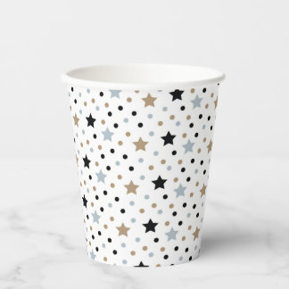 Minimalistischer Schwarz-weißer Party-Cup Pappbecher