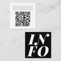Minimalistischer Schwarz-weißer QR-Code Online-Hoc