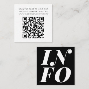Minimalistischer Schwarz-weißer QR-Code Online-Hoc Begleitkarte