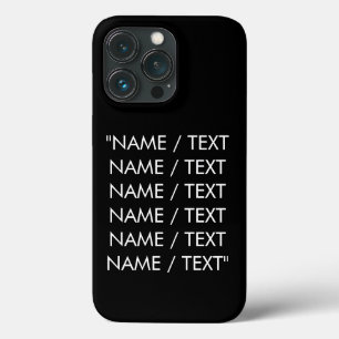 Minimalistischer Schwarz-weißer Textsatz Case-Mate iPhone Hülle