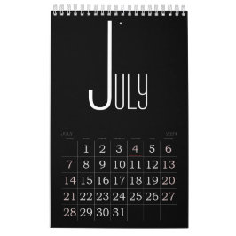 Minimalistischer Schwarzer Farbkalender Kalender
