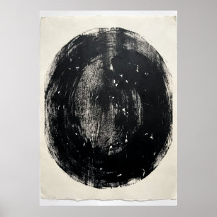 Minimalistischer schwarzer Kreisposter Zen Enso Poster