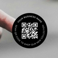 Minimalistischer schwarzer moderner Scanner-QR-Cod