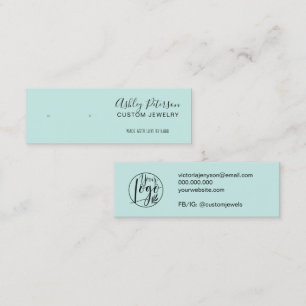 Minimalistischer schwarzer Schmuck-Ohrring Mini Visitenkarte