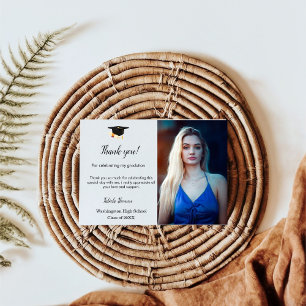 Minimalistischer Script Abschluss Dankeschön Dankeskarte