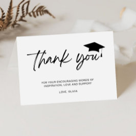 Minimalistischer Script-Abschluss Dankeskarte