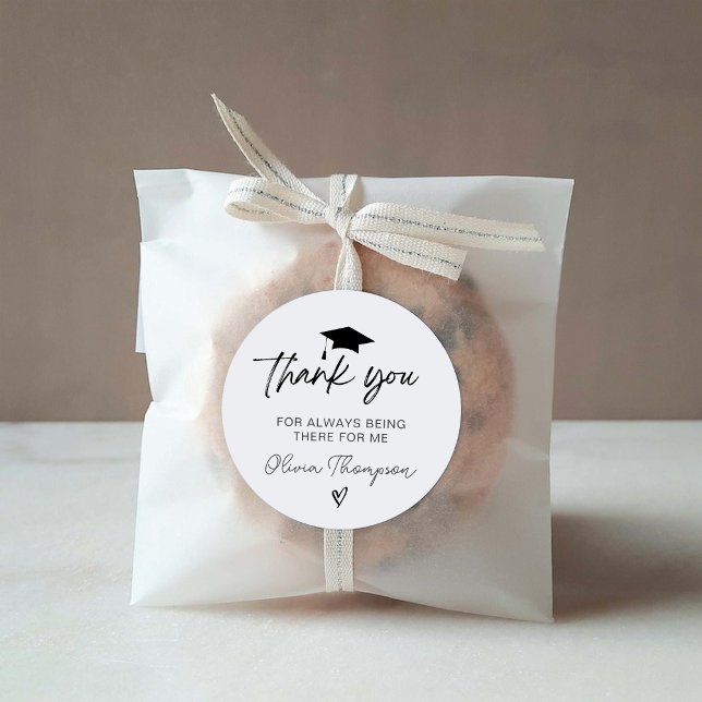 Minimalistischer Script-Abschluss Vielen Dank Runder Aufkleber (Von Creator hochgeladen)