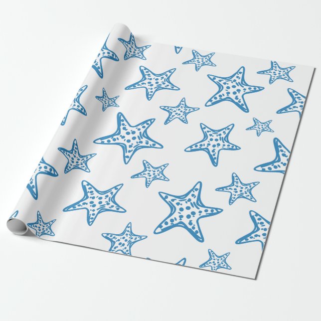 Minimalistischer Seestern-Küstenstil (2) Geschenkpapier (Ungerollt)
