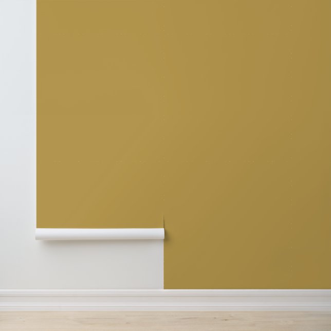 Minimalistischer Senfgelb schlichte Vollfarbe Mode Tapete (Anwendung)