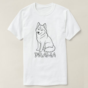 Minimalistischer Siberian Husky Drama Hund Liebhab T-Shirt