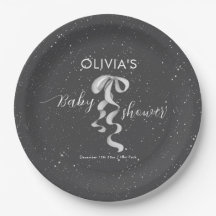 Minimalistischer silberner Bogen Winter-Schnee-Bab