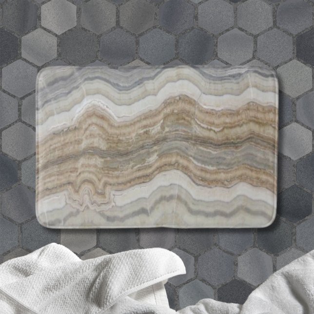 Minimalistischer skandinavischer Granitbrauner gra Badematte (minimalist scandinavian granite brown grey marble bath mat)
