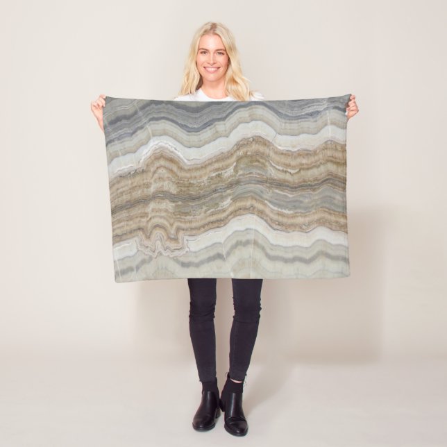 Minimalistischer skandinavischer Granitbrauner gra Fleecedecke (Beispiel)