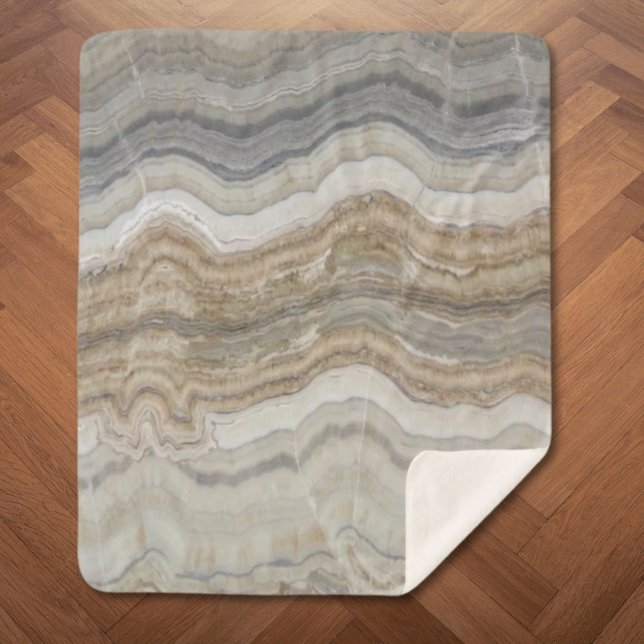 Minimalistischer skandinavischer Granitbrauner gra Sherpadecke (minimalist scandinavian granite brown grey marble sherpa blanket)