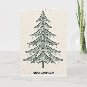 Minimalistischer skandinavischer Weihnachtsbaum Go Feiertagskarte