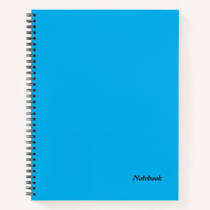 Minimalistischer Sky Blue individualisierbarer Nam Notizbuch