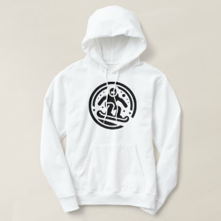 Minimalistischer Snowboarder Freestyle Jump Schwar Hoodie