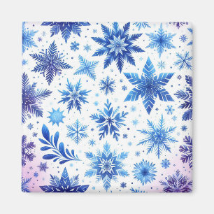 Minimalistischer Snowflake-Magnet Magnet