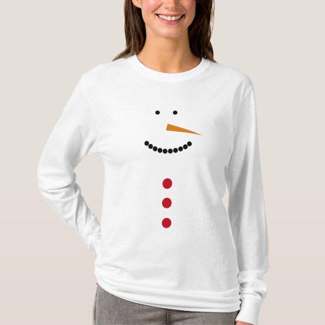 Minimalistischer Snowman T-Shirt (Vorderseite)