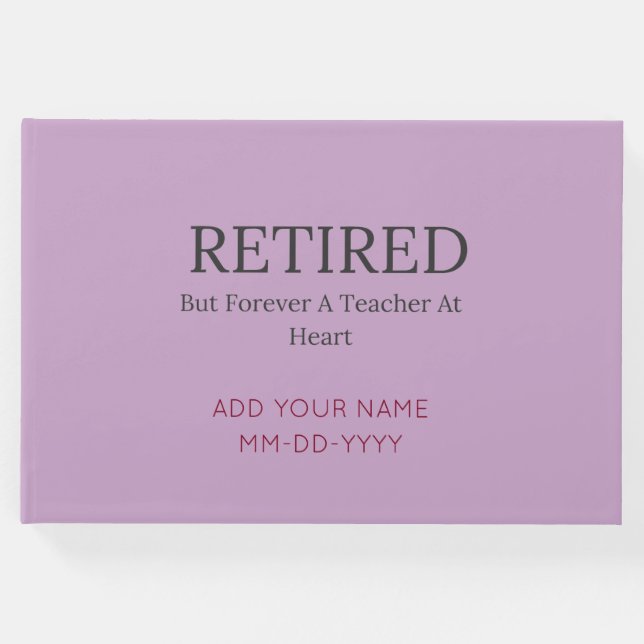 Minimalistischer Speicher für personalisierte Lehr Gästebuch (Vorderseite)