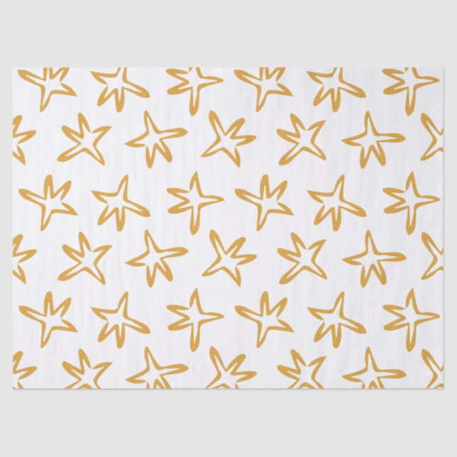 Minimalistischer Sternenbaum Seidenpapier (Vorderseite)