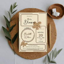 Minimalistischer Stil Blumen Notizen Baby Shower