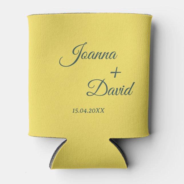 Minimalistischer Stil | Calligrafy Schriftart Wedd Dosenkühler (Vorderseite)