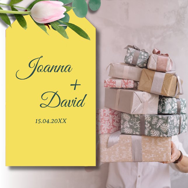 Minimalistischer Stil | Calligrafy Schriftart Wedd Geschenkanhänger (Von Creator hochgeladen)