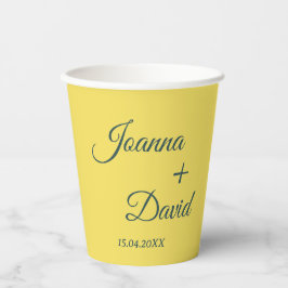 Minimalistischer Stil | Calligrafy Schriftart Wedd Pappbecher