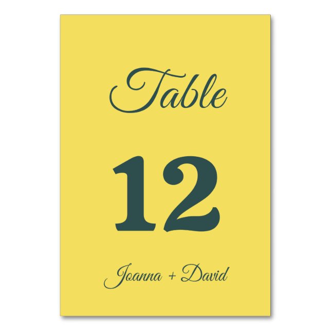 Minimalistischer Stil | Calligrafy Schriftart Wedd Tischnummer (Rückseite)