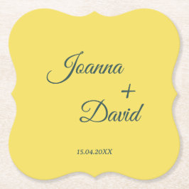 Minimalistischer Stil | Calligrafy Schriftart Wedd Untersetzer