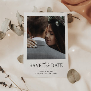 Minimalistischer Stil   Ein Foto Save the Date