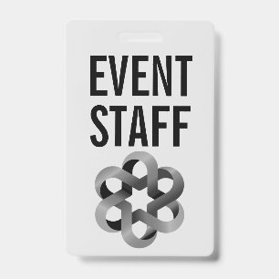 Minimalistischer Stil für Eventpersonal Ausweis