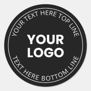 Minimalistischer Stil für Ihr Logo Runder Aufkleber