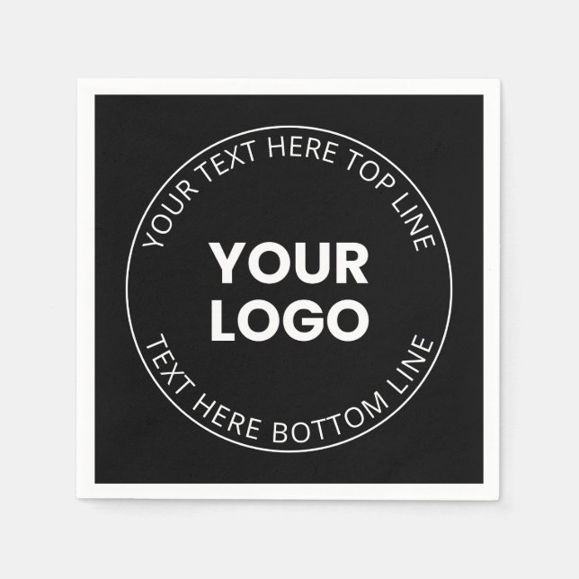 Minimalistischer Stil für Ihr Logo Serviette (Vorderseite)