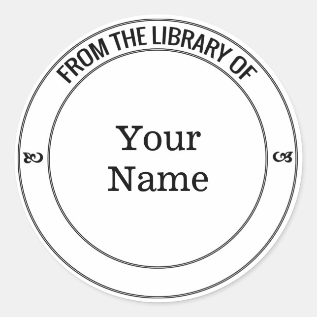 Minimalistischer Stil Modernes Buchzeichen für Buc Runder Aufkleber (Vorderseite)